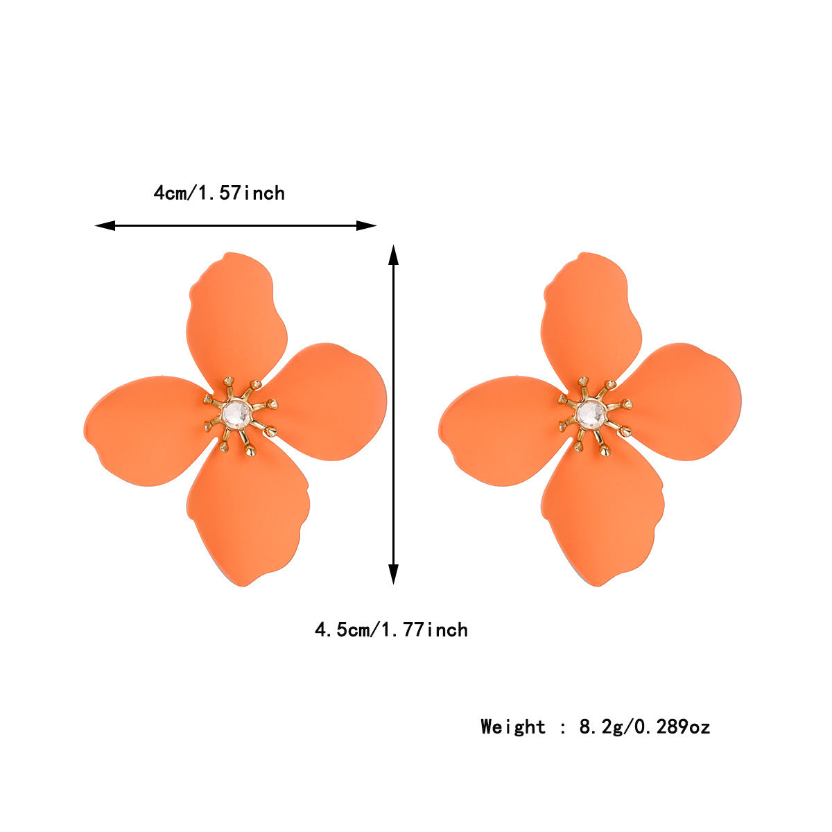 Colorful Flower Stud Earrings European And American Summer High Sense - Steellady