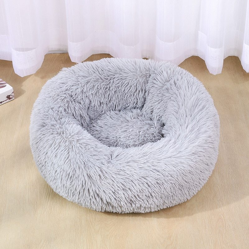 Dog Bed Super Soft Washable Long Plush Pet Kennel Deep Sleep Dog House Velvet Mats Sofa For Dog Basket Pet Cat Bed - Steellady