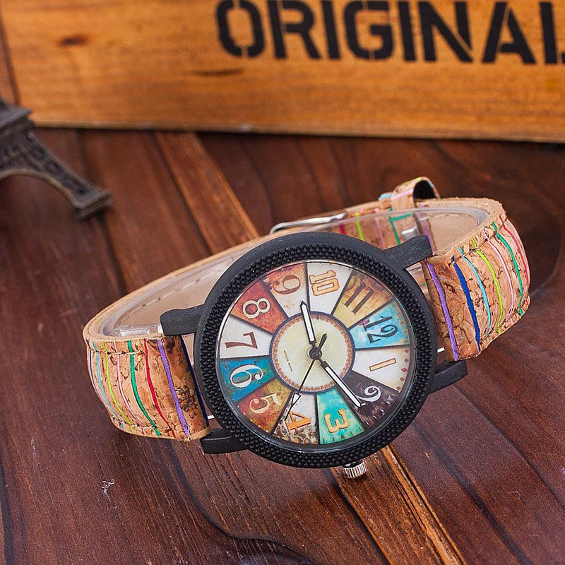 Casual Vintage Leather Women Quartz Wrist Watch Gift Clock - Steellady