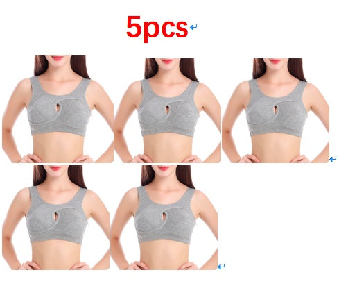 Cotton Anti-expansion Anti-Sag Gathering Adjustment Sports Bra - Steellady