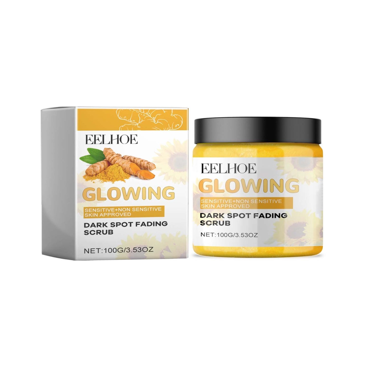 Eelhoe Turmeric Exfoliating Facial Scrub For Deep Cleansing Of Delicate Pores And Beauty Cleansing Treatment - Steellady