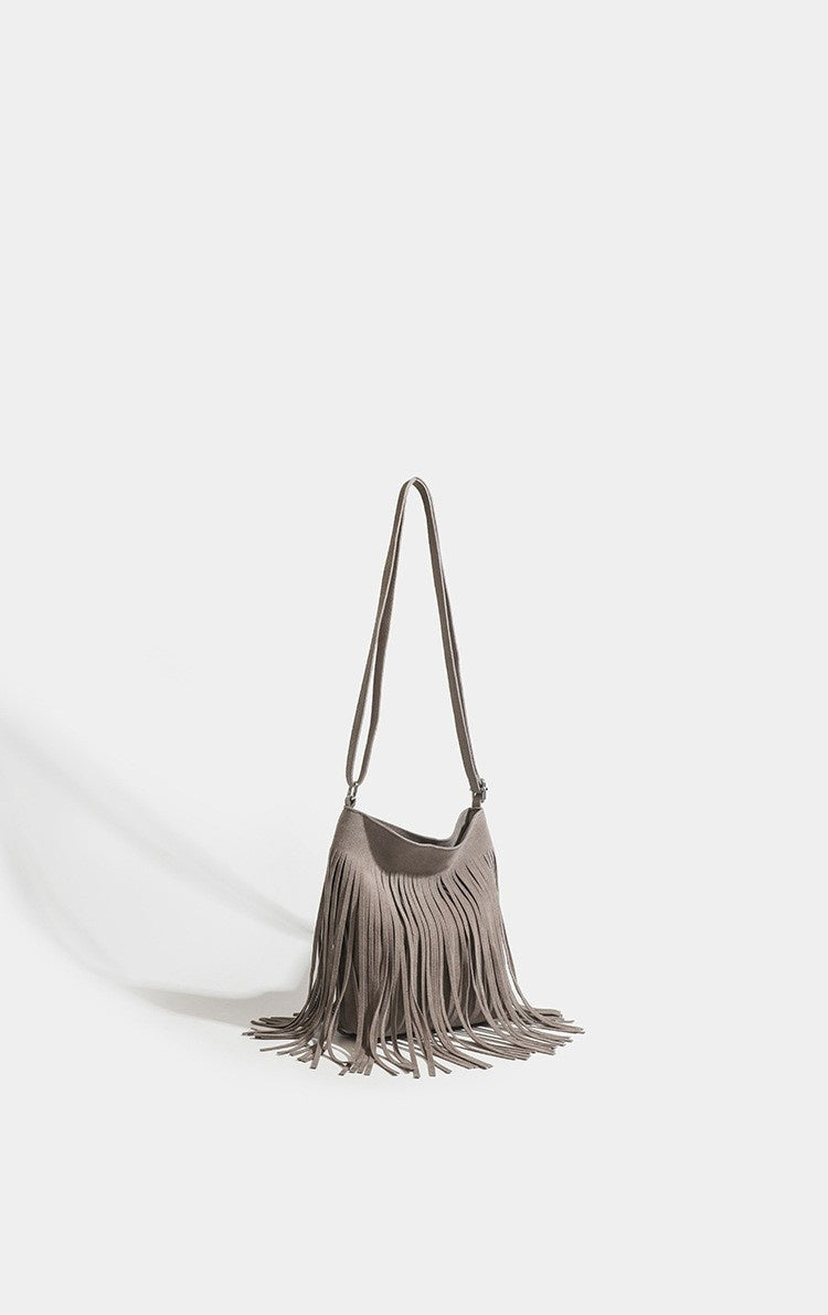 Artistic Tassel Simple And Popular Shoulder Bag - Steellady