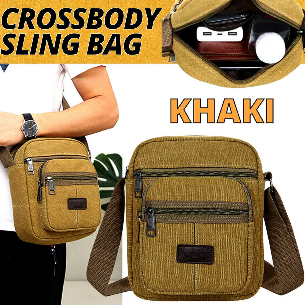 Crossbody Bag Canvas Bags Casual Shoulder Satchel Handbag Pouch Messenger Unisex - Steellady