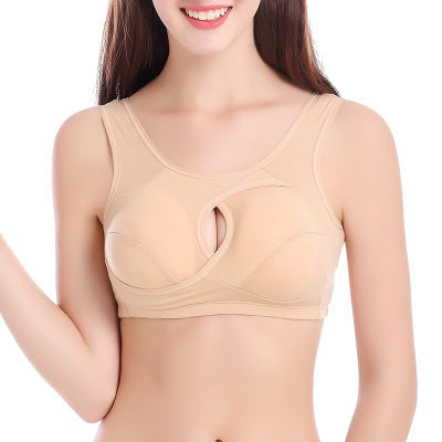 Cotton Anti-expansion Anti-Sag Gathering Adjustment Sports Bra - Steellady