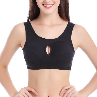 Cotton Anti-expansion Anti-Sag Gathering Adjustment Sports Bra - Steellady