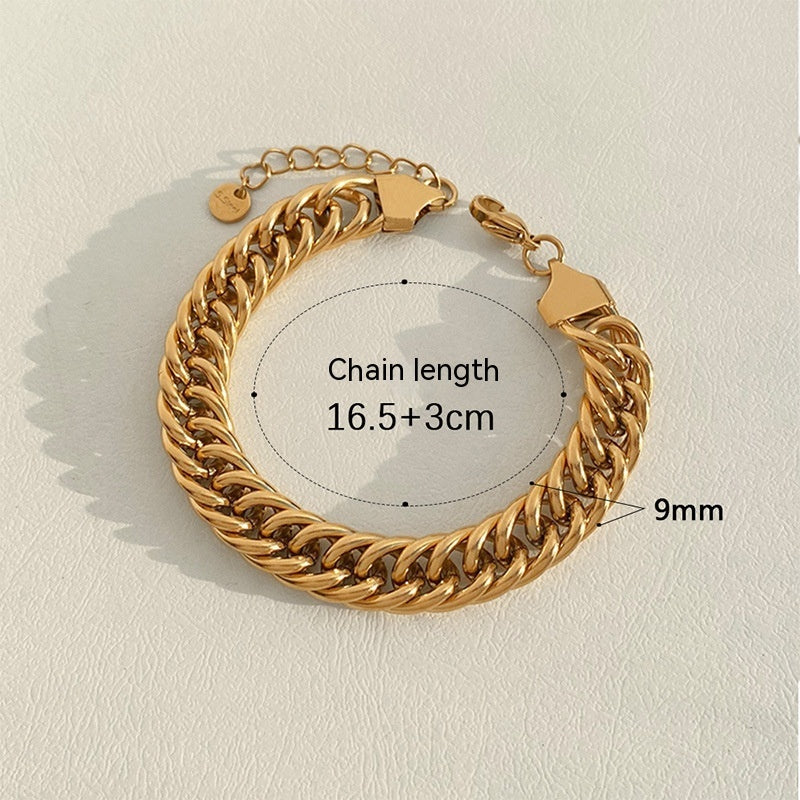 Stainless Steel Bracelet Electroplating Simple Style - Steellady