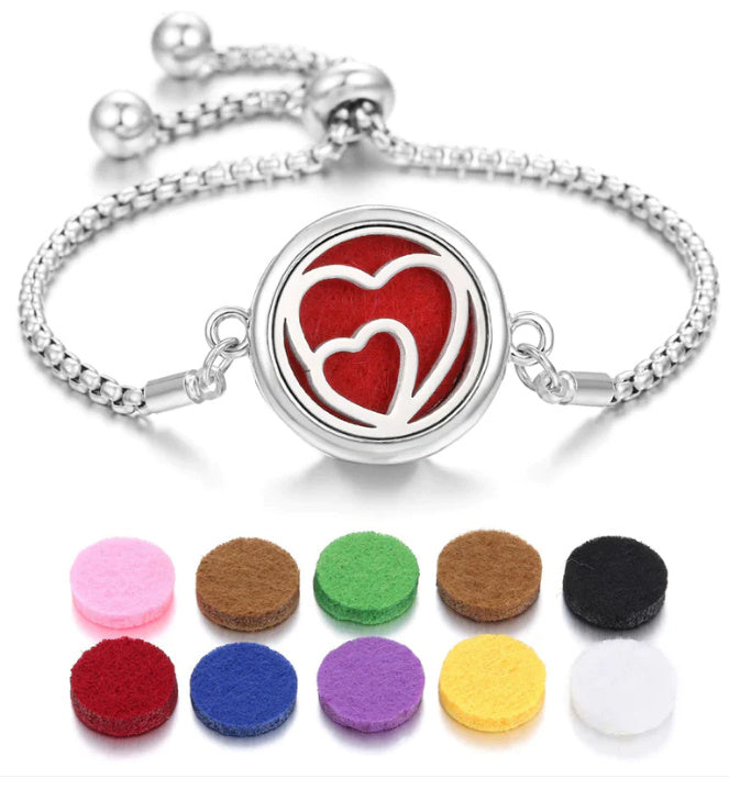 2024 New Kaleidoscope Aromatherapy Bracelet Perfume Essential Oil Diffuser Locket Bracelet Charms Women Aroma Diffuser Jewelry - Steellady