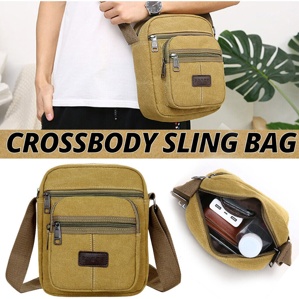 Crossbody Bag Canvas Bags Casual Shoulder Satchel Handbag Pouch Messenger Unisex - Steellady