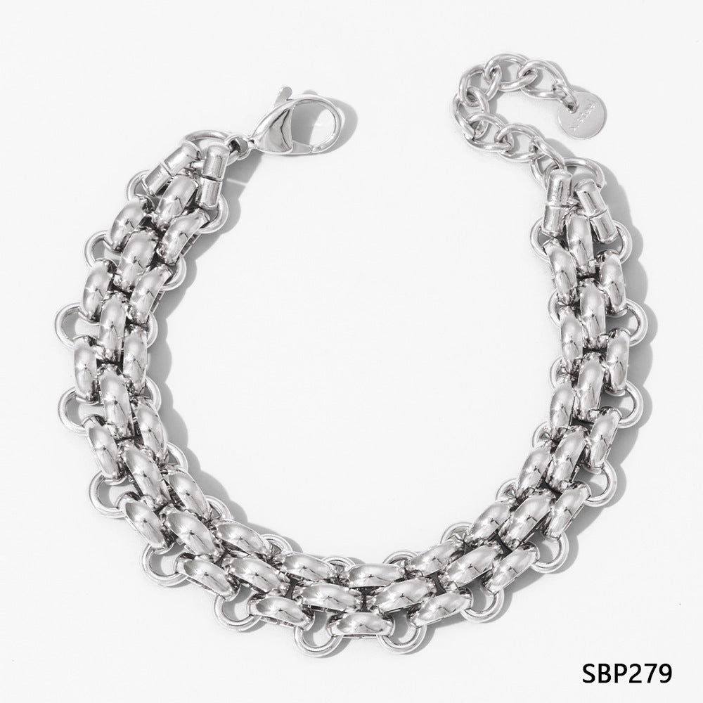 Stainless Steel Bracelet Electroplating Simple Style - Steellady