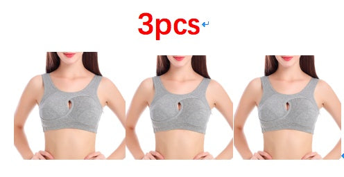 Cotton Anti-expansion Anti-Sag Gathering Adjustment Sports Bra - Steellady