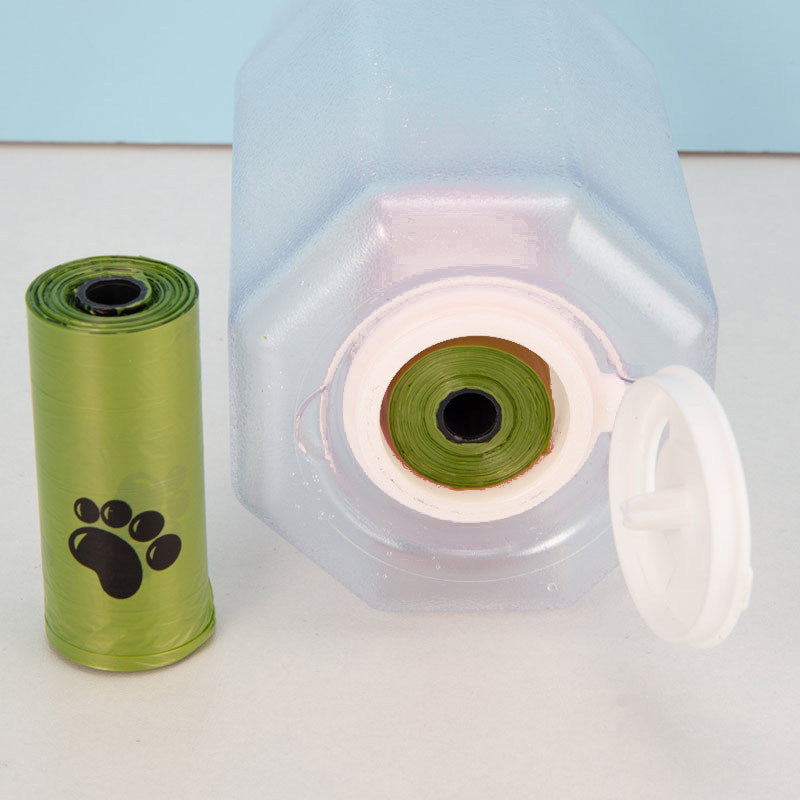 Portable Cat Dog Water Bottle Food Feeder Drinker Poop Dispenser 3 In 1 Leak-proof Multifunctional Dog Water Bottle Pet Products - Steellady