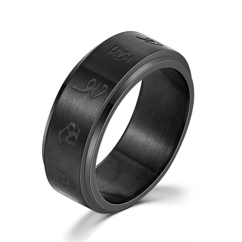 Personality Ring Titanium Steel Hip Hop Simplicity - Steellady