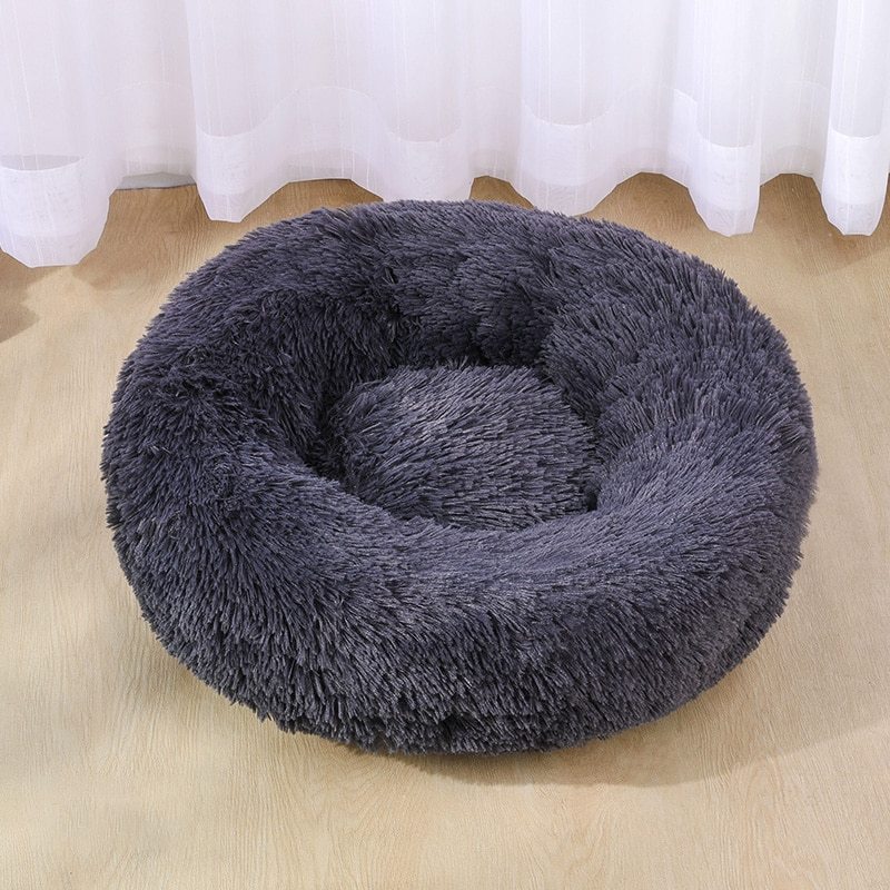 Dog Bed Super Soft Washable Long Plush Pet Kennel Deep Sleep Dog House Velvet Mats Sofa For Dog Basket Pet Cat Bed - Steellady