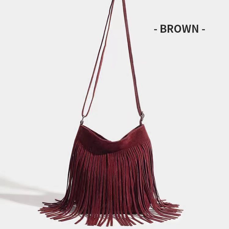 Artistic Tassel Simple And Popular Shoulder Bag - Steellady