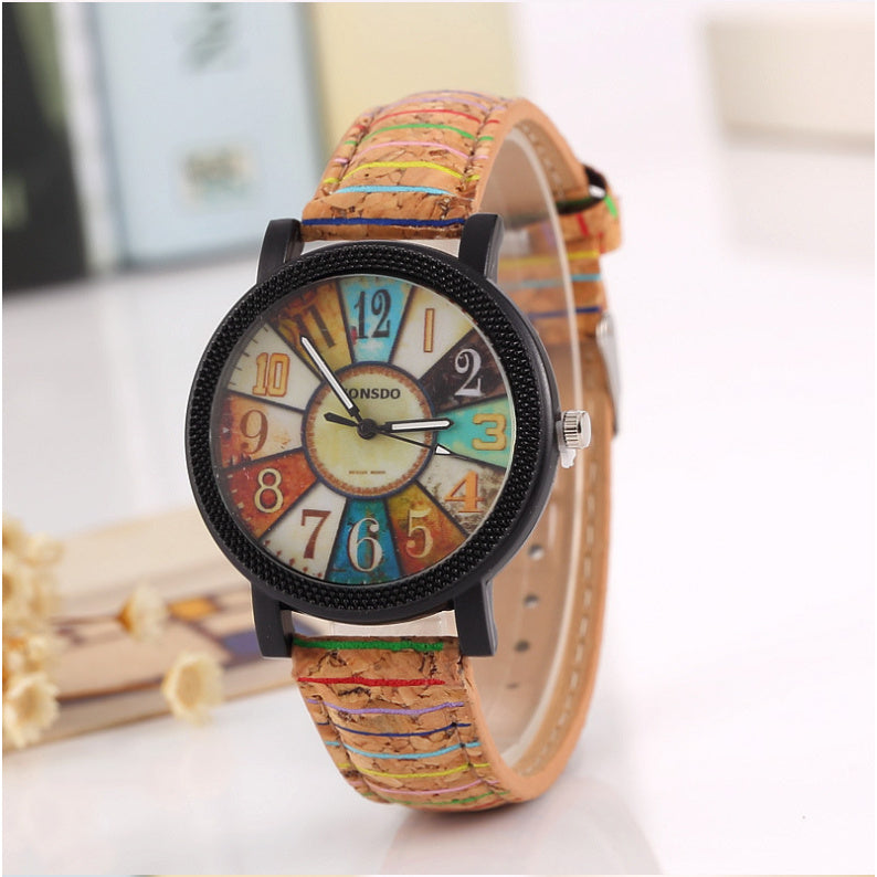 Casual Vintage Leather Women Quartz Wrist Watch Gift Clock - Steellady