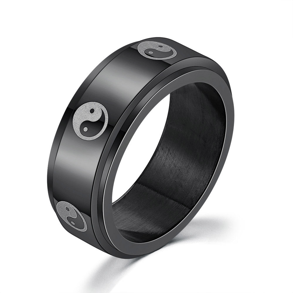 Personality Ring Titanium Steel Hip Hop Simplicity - Steellady