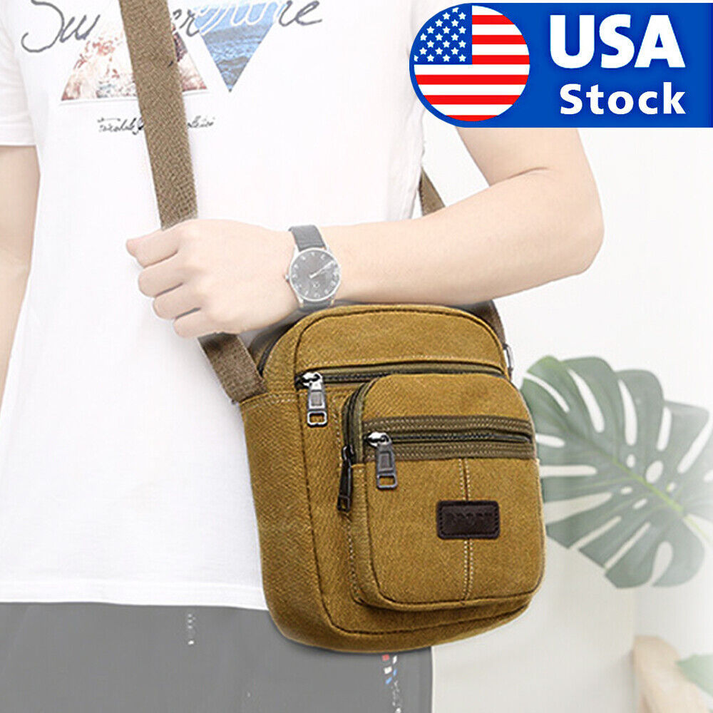 Crossbody Bag Canvas Bags Casual Shoulder Satchel Handbag Pouch Messenger Unisex - Steellady