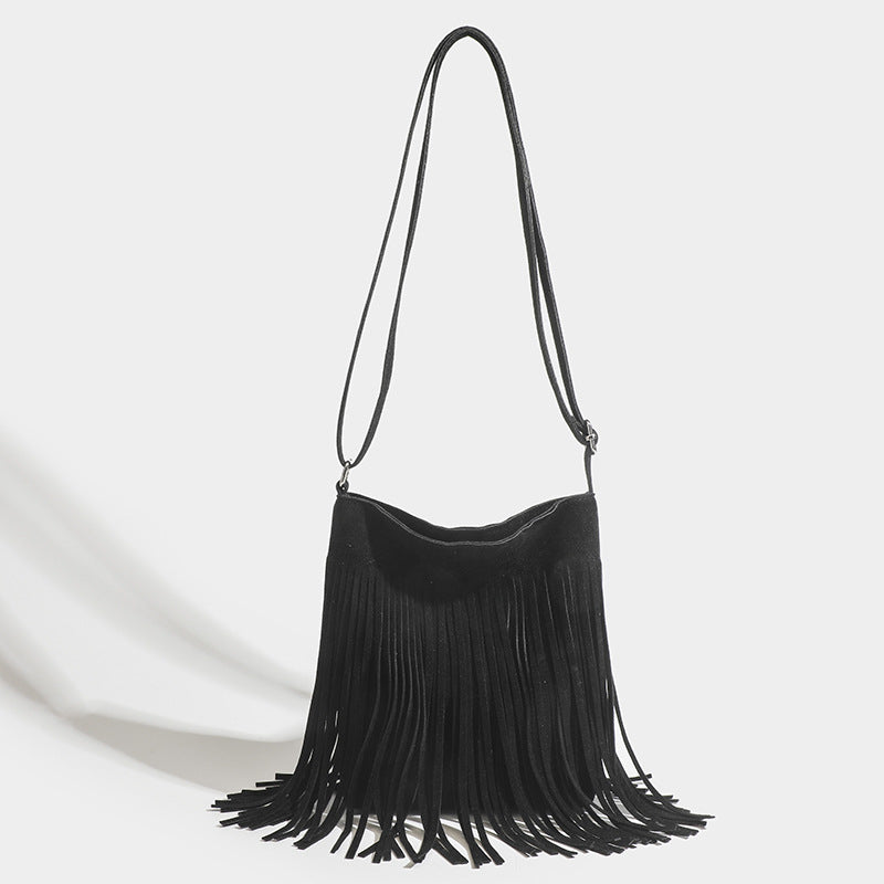 Artistic Tassel Simple And Popular Shoulder Bag - Steellady