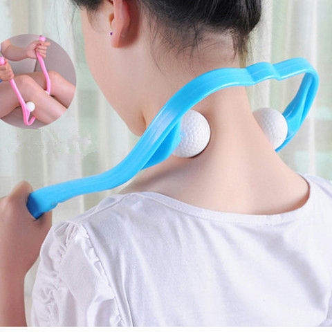 Plastic Pressure Point Therapy Neck Massageador Massagem Relieve Hand Roller Neck Massager For Neck Shoulder Trigger Point - Steellady