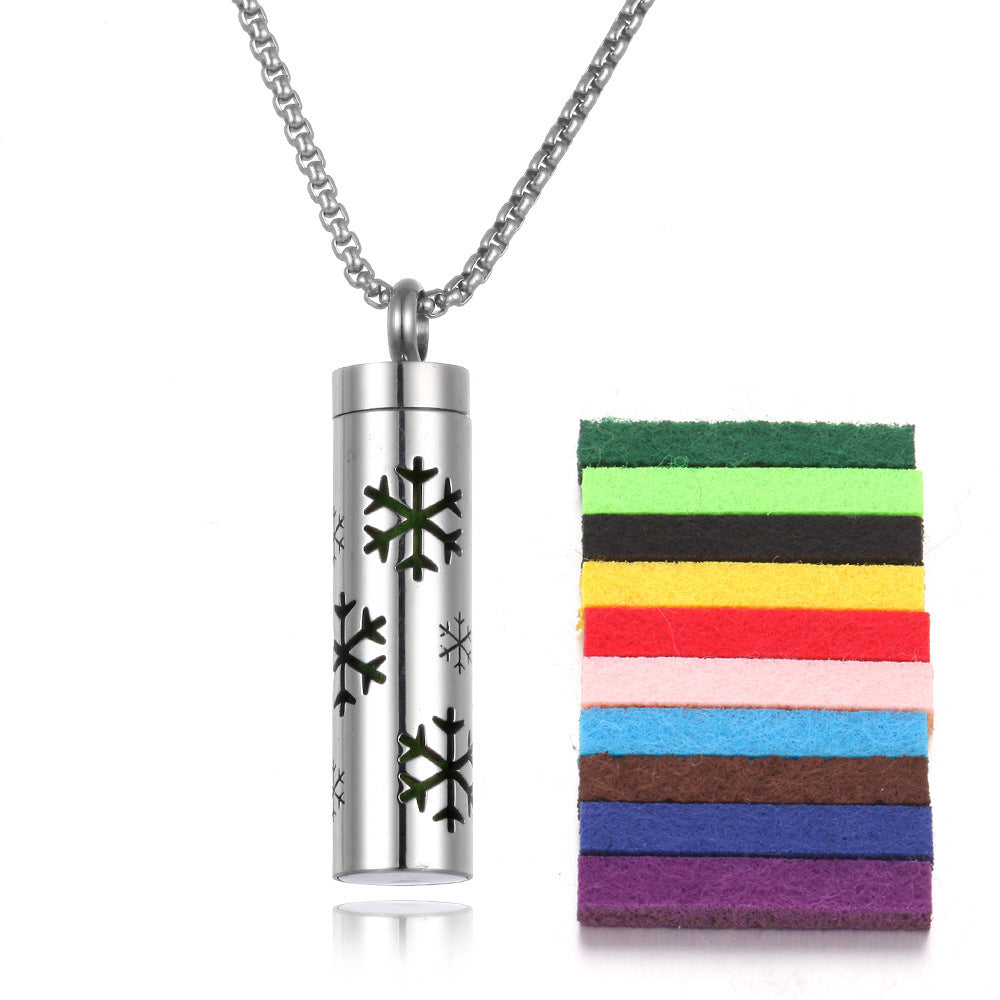 Aromatherapy Pendant Perfume Bottle Essential Oil Titanium Steel - Steellady