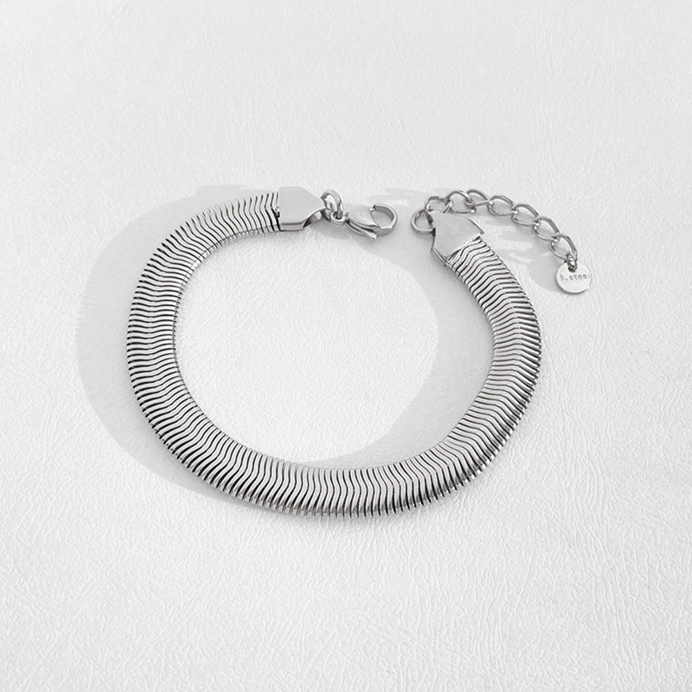 Stainless Steel Bracelet Electroplating Simple Style - Steellady