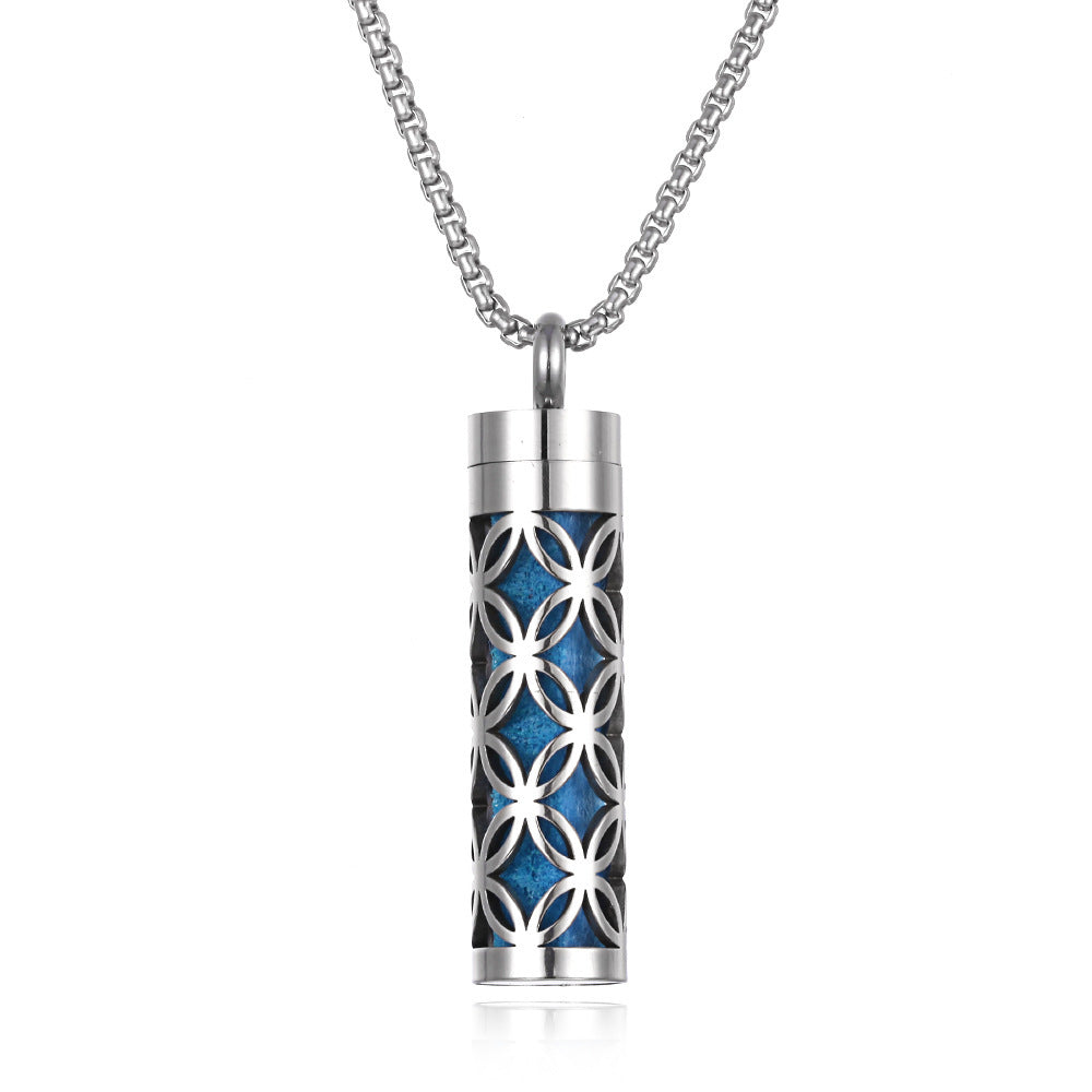 Aromatherapy Pendant Perfume Bottle Essential Oil Titanium Steel - Steellady