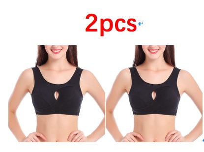 Cotton Anti-expansion Anti-Sag Gathering Adjustment Sports Bra - Steellady