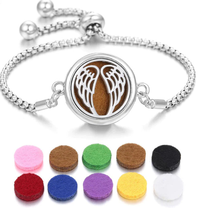 2024 New Kaleidoscope Aromatherapy Bracelet Perfume Essential Oil Diffuser Locket Bracelet Charms Women Aroma Diffuser Jewelry - Steellady