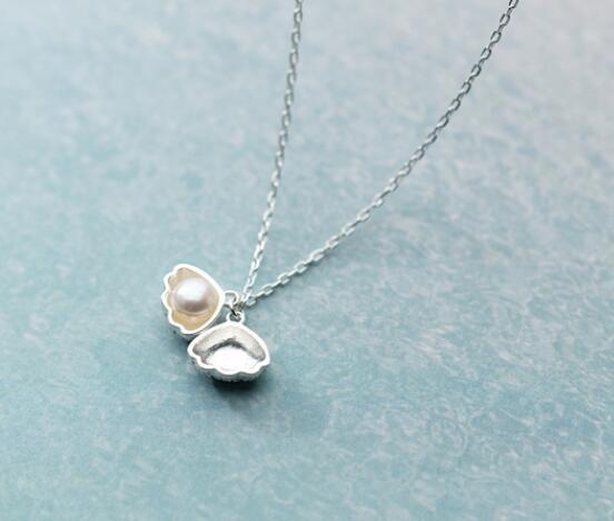 Personalized Simple S925 Silver Shell Necklace For Women - Steellady