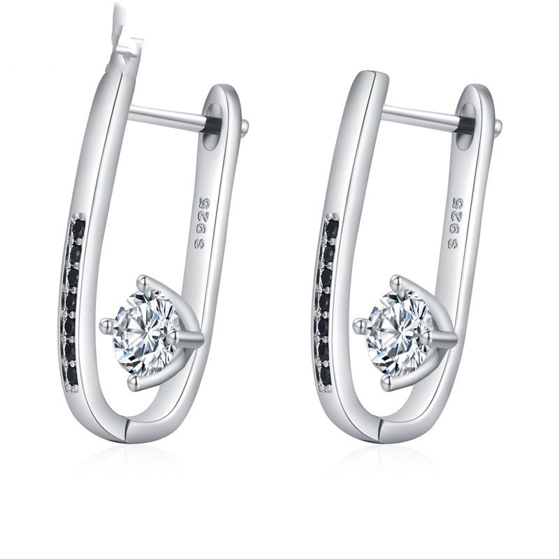 Simple All-matching Graceful Design U-shaped Earrings - Steellady