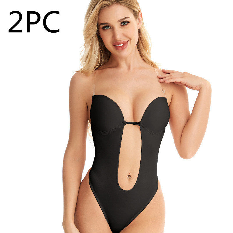 One-piece Underwear Bra Tube Top Tube Top Big Breasts Show Small Artifact Bra - Steellady