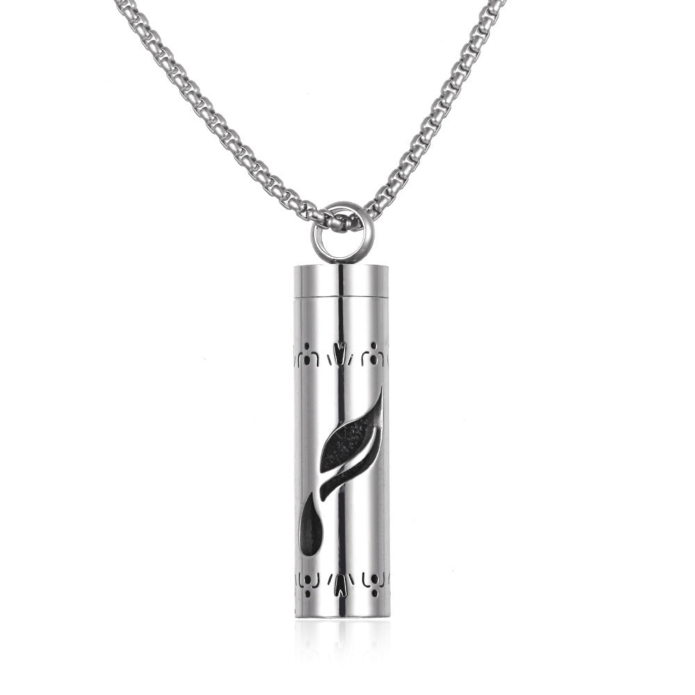 Aromatherapy Pendant Perfume Bottle Essential Oil Titanium Steel - Steellady