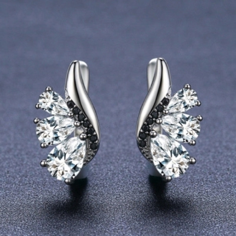 Classic Wings Shape Women's Drop-shaped Zircon - Steellady