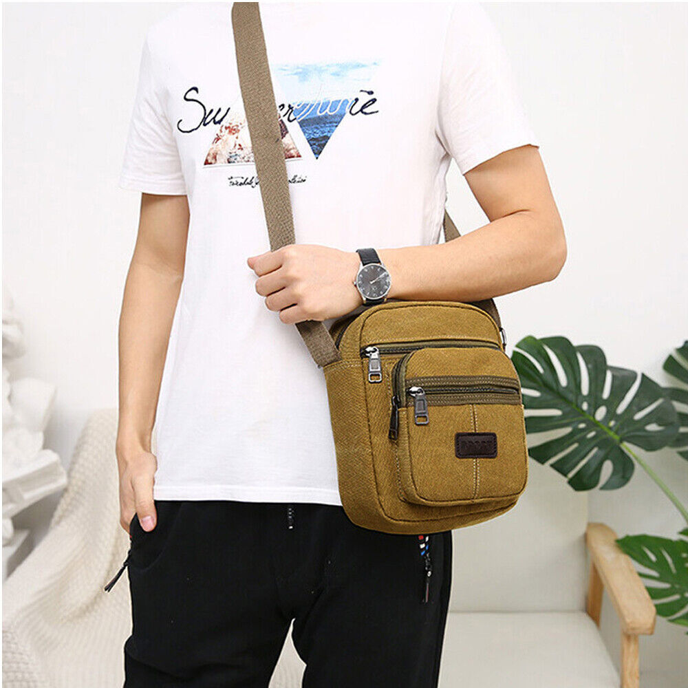 Crossbody Bag Canvas Bags Casual Shoulder Satchel Handbag Pouch Messenger Unisex - Steellady