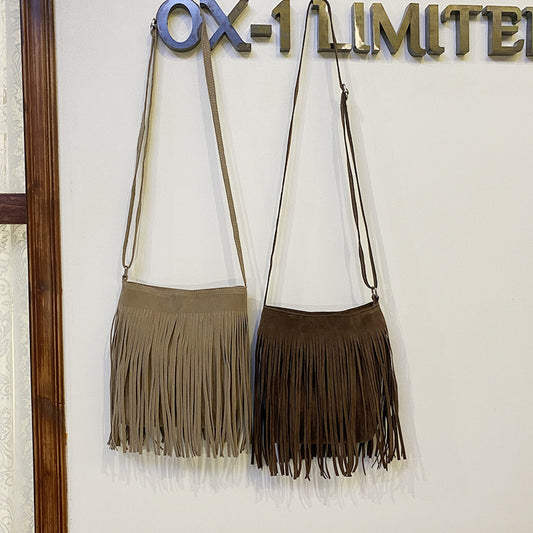 Artistic Tassel Simple And Popular Shoulder Bag - Steellady