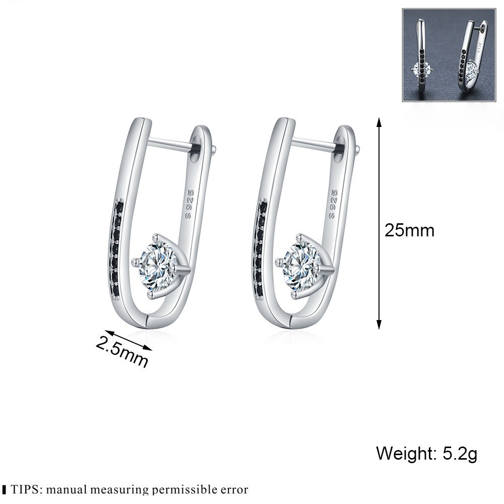 Simple All-matching Graceful Design U-shaped Earrings - Steellady