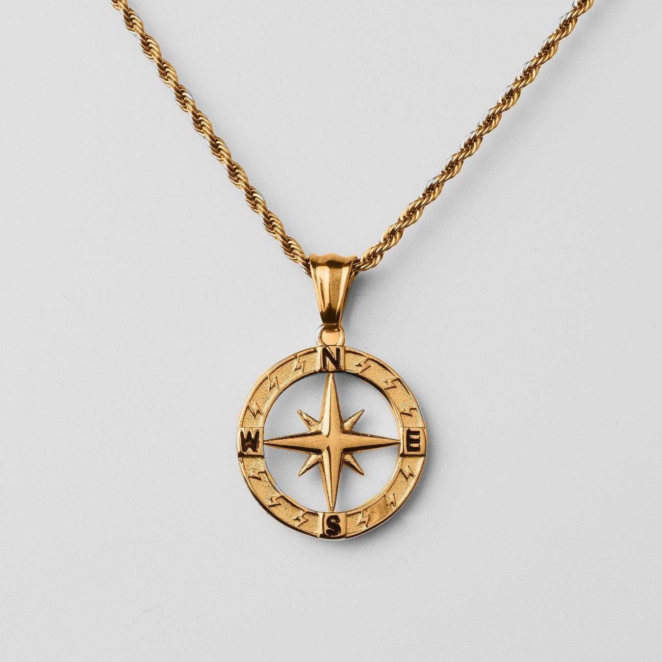 Stainless Steel Compass Circular Necklace - Steellady