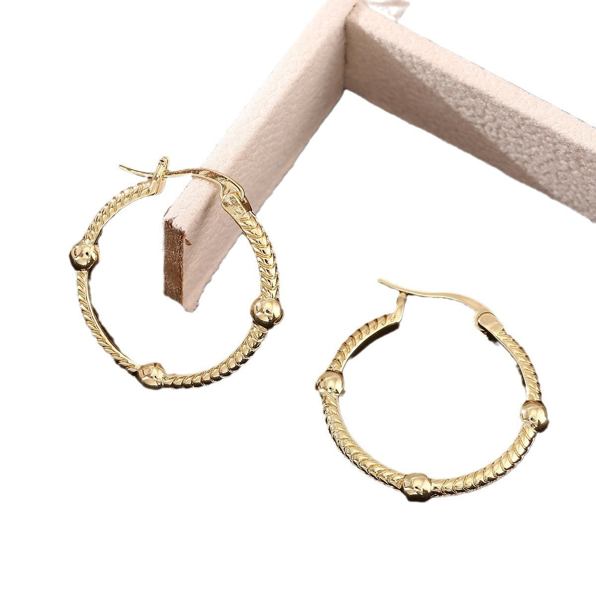 European And American Style Retro Atmospheric Geometric Round Big Ear Ring - Steellady