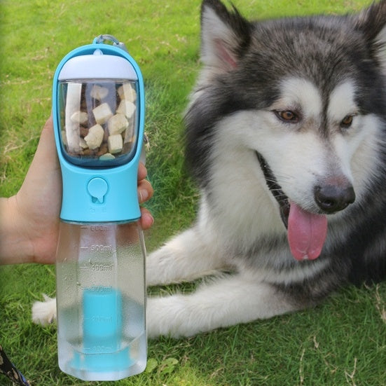 Portable Cat Dog Water Bottle Food Feeder Drinker Poop Dispenser 3 In 1 Leak-proof Multifunctional Dog Water Bottle Pet Products - Steellady