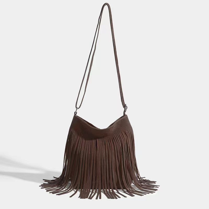 Artistic Tassel Simple And Popular Shoulder Bag - Steellady