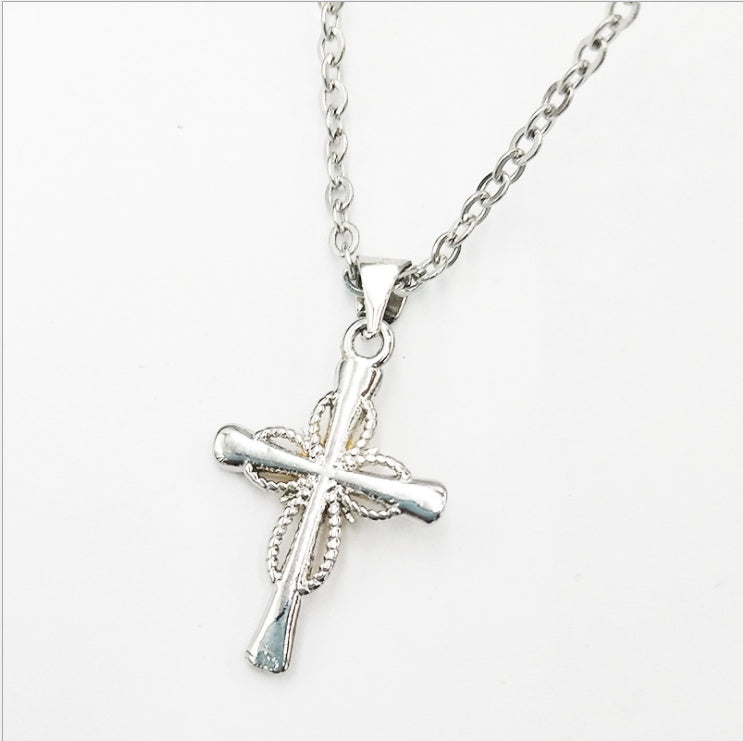 Octagonal Star Cross Alloy Pendant - Steellady