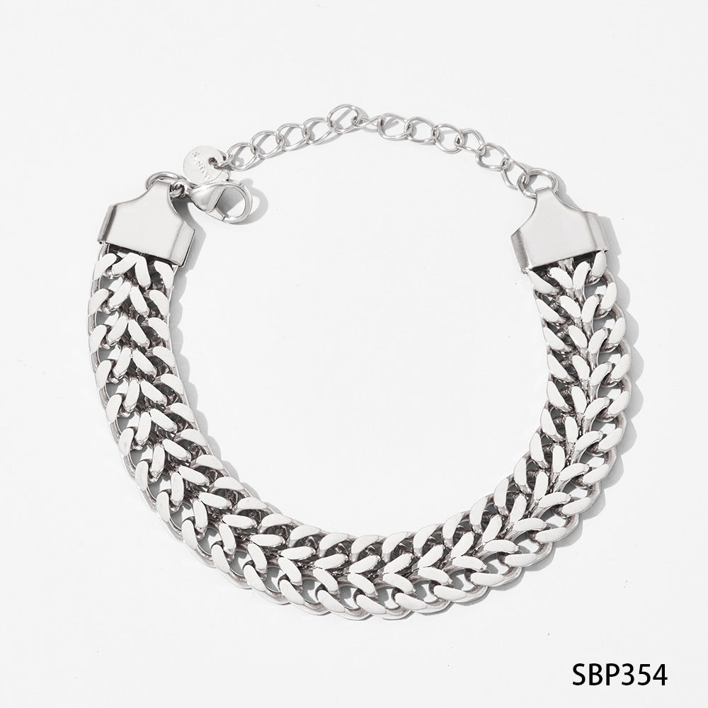 Stainless Steel Bracelet Electroplating Simple Style - Steellady