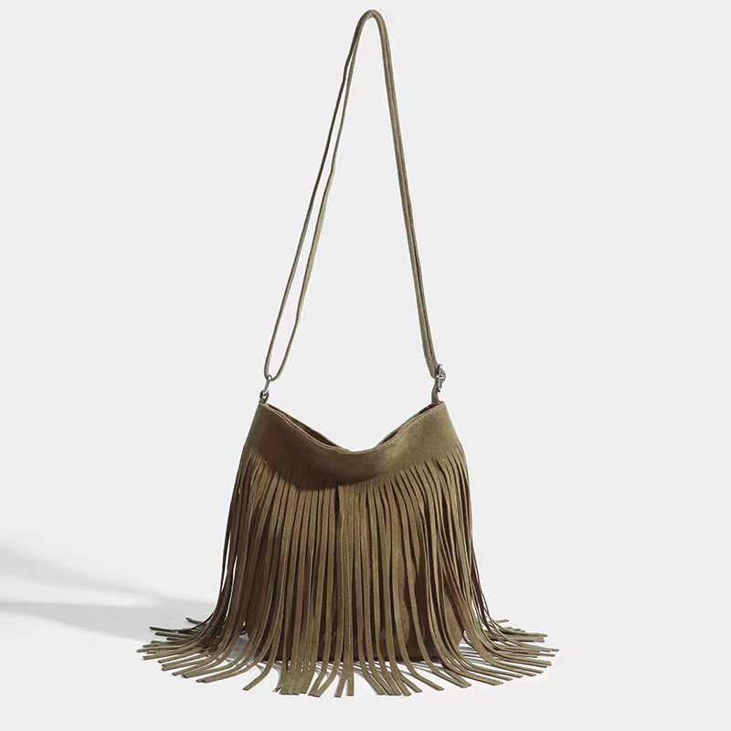 Artistic Tassel Simple And Popular Shoulder Bag - Steellady